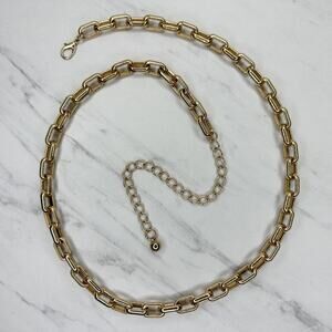 Gold Tone Rectangular Link Chain Belt Medium/Large (M/L) ✨